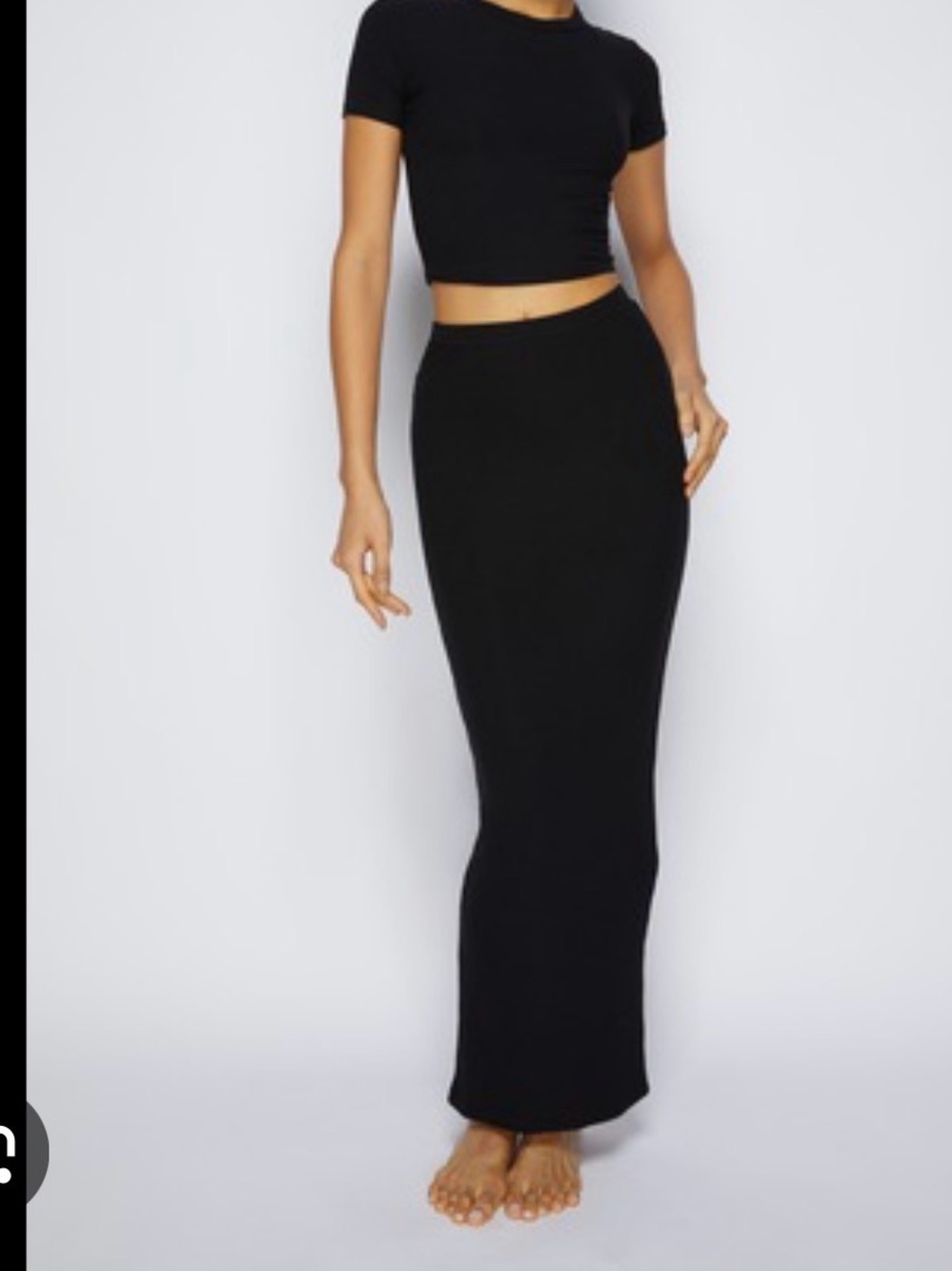 SKIMS soft lounge maxi skirt onyx